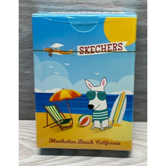 Skechers Playing Cards New Deck Manhattan Beach California Dog Airplane Surf - Picture 5 of 5